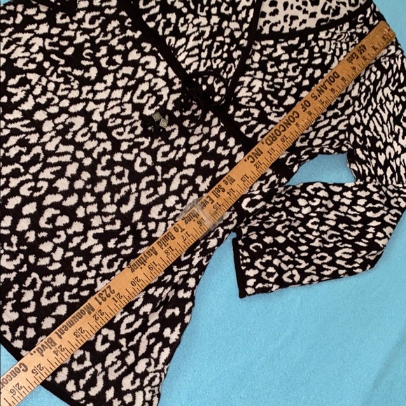 MICHAEL KORS cheetah knit tunic v neck wrap long sleeve waist drawstring size XS - Picture 8 of 10